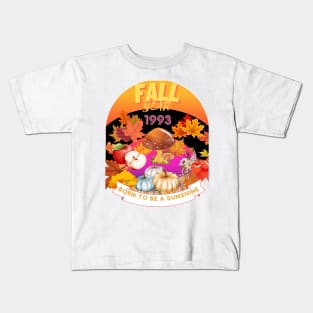 BIRTHDAY T-SHIRT ON SEASON THEME. IF YOU BORN IN FALL 1993 Kids T-Shirt